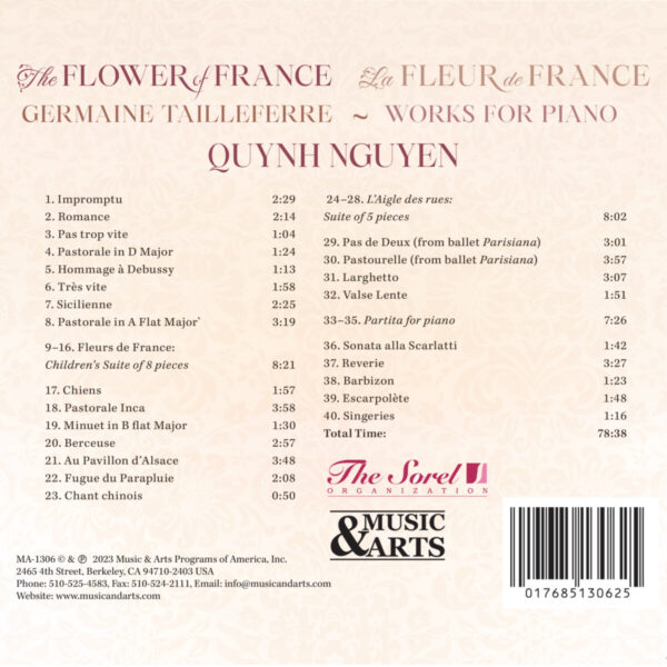 The Flower of France - Quynh Nguyen plays Germaine Tailleferre, Works for Piano - Image 2